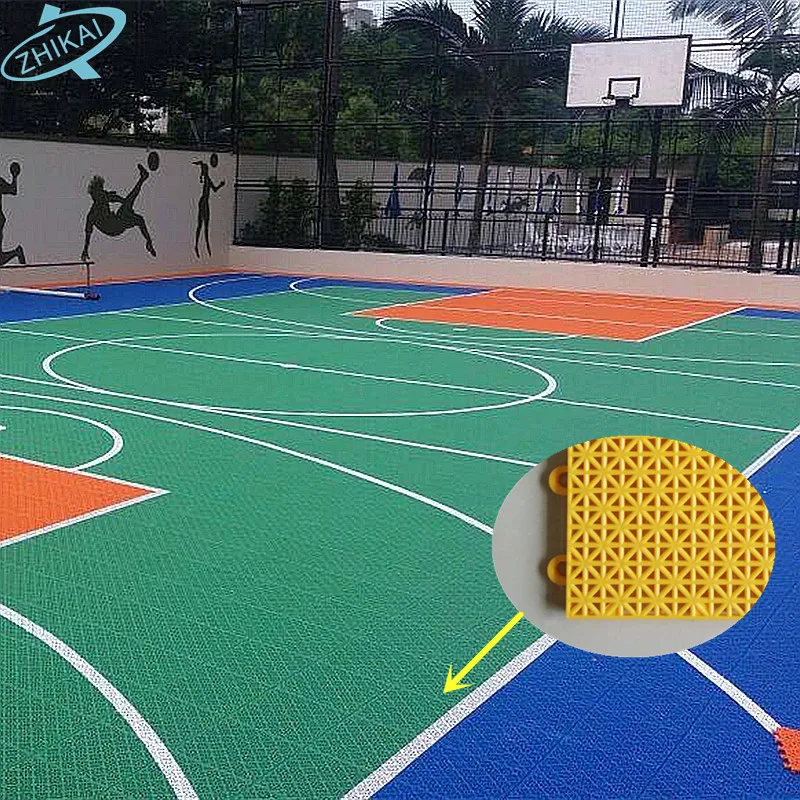
Plastic PP Interlocking modular outdoor playground flooring 