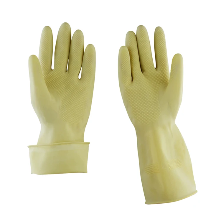 natural household racing waterproof latex black gloves