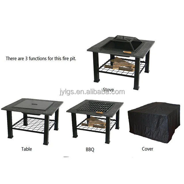 
 Уличная квадратная костра для барбекю с крышкой  