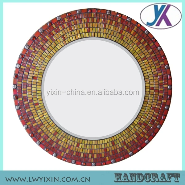 Antique colour makeup artist mosaic round murano glass mirror