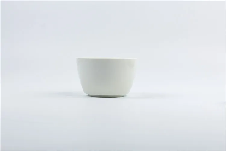 Kitchware heart shape white color ceramic melting fondue chocolate cheese pot for dinnerware