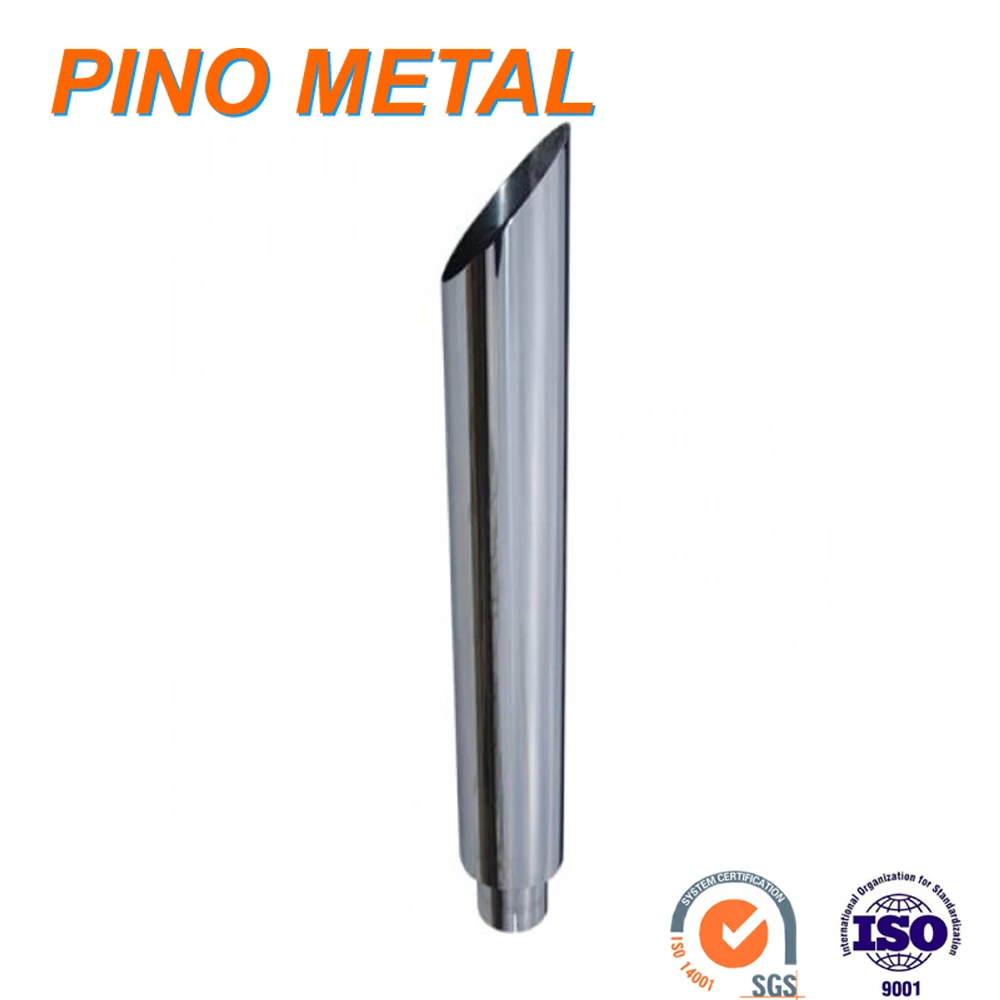 7 Inch Chrome or Stainless Steel Miter Top Exhaust Stack for Peterbilt