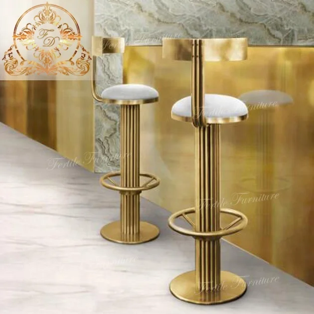 Барная мебель, Регулируемая металлическая рама с подставкой для ног, барный стул из стали