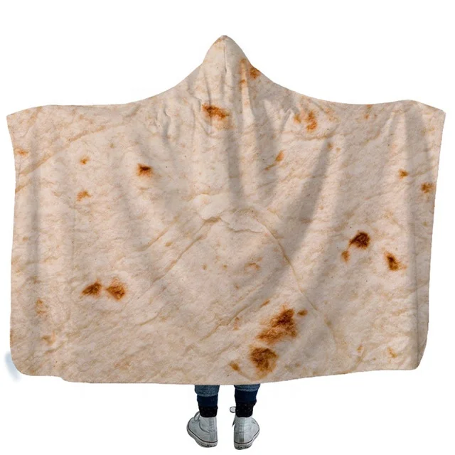 Burrito Tortilla Blanket Perfectly Round Novelty to Be a Giant Human Throw Food Creation