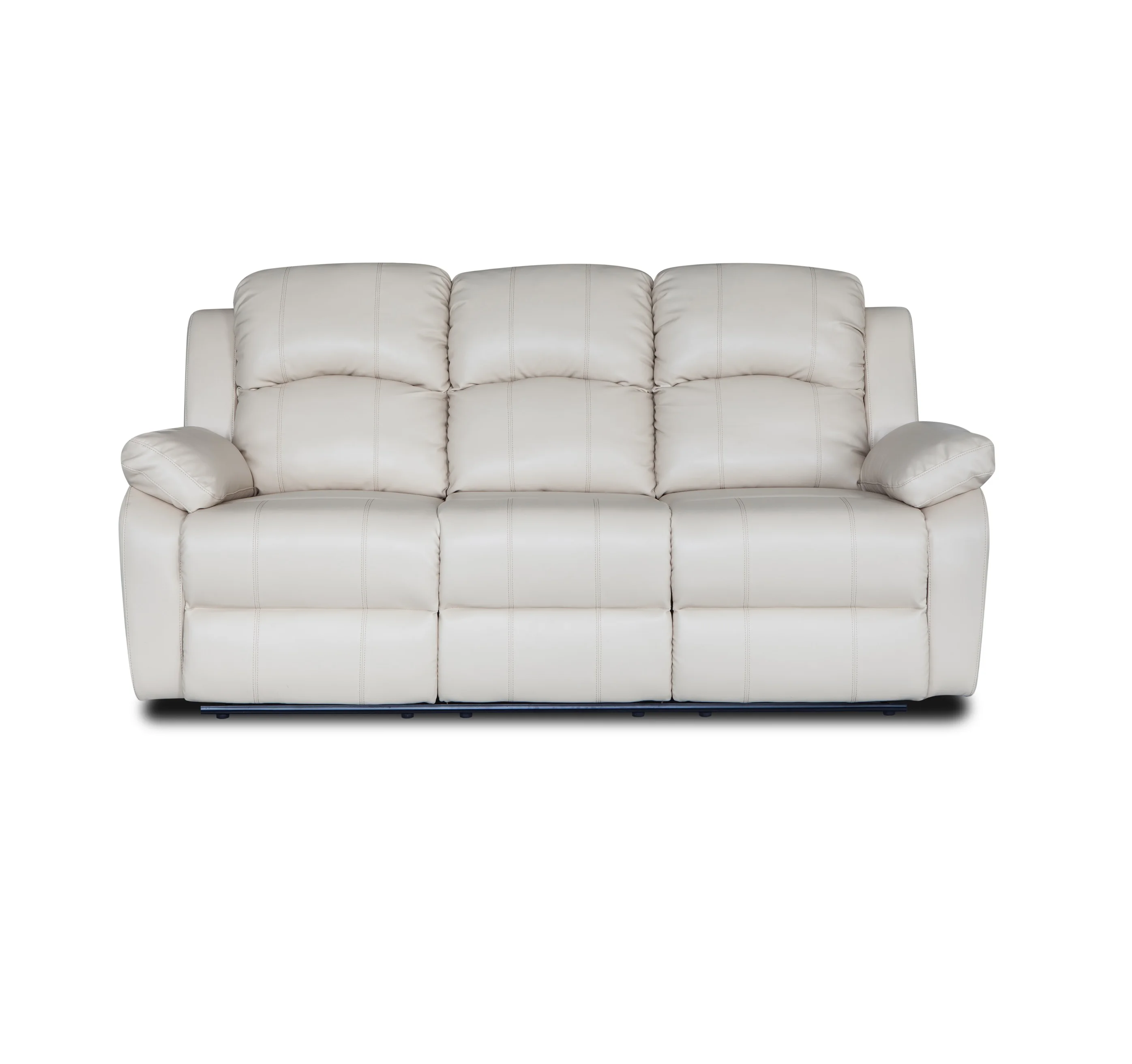 
European simple style 1 2 3 set white genuine leather recliner sofa 