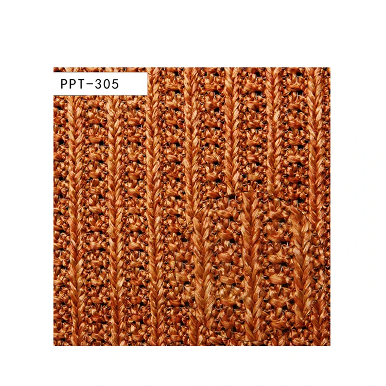 Wholesale plain color paper raffia woven jute fabric for furniture decoration/bags