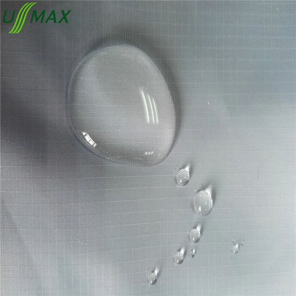 Водонепроницаемая каландр высокой плотности 30d * 30d 380T 0,2 ribstop 100% полиэстер ткань из микрофибры