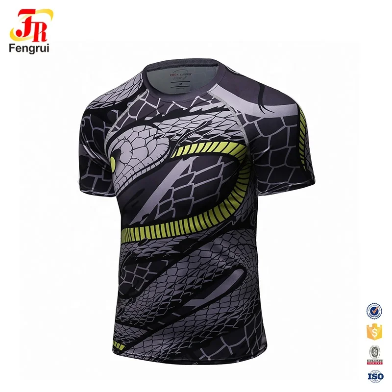 Wholesale Compression Clothes Mens Sublimated Custom Superhero Shirt