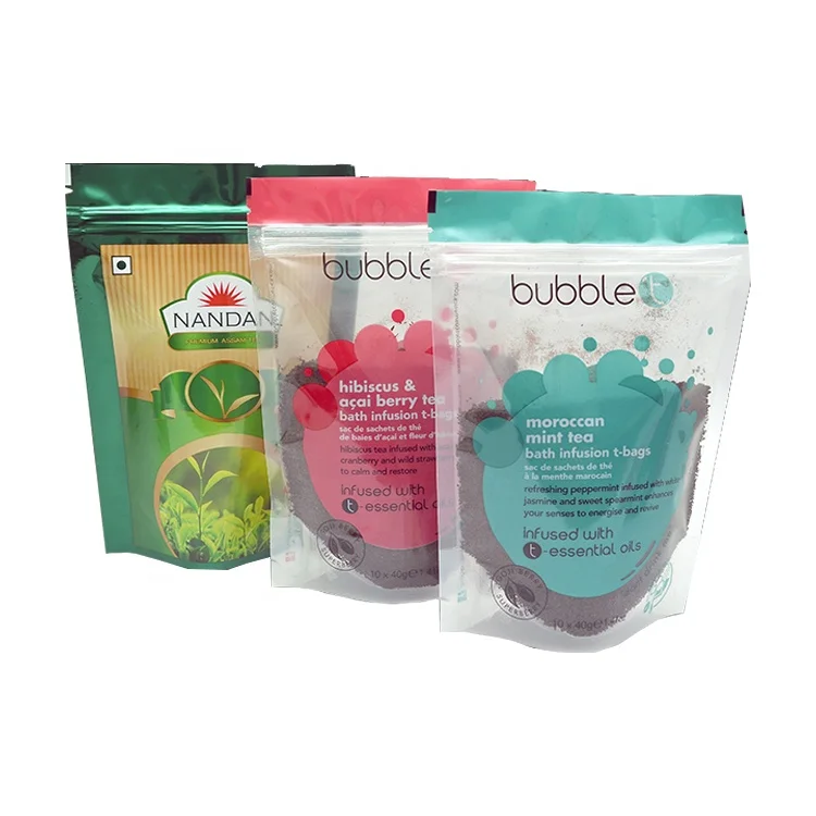 For Christmas Day Party Holiday Plastic Package Custom Pattern Printed Bag Stand Up Zip lock Seal Food Pouch