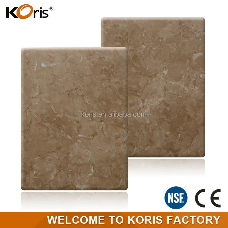 China Koris factory price Thermoforming heat resistance fireproof artificial marble stone solid surface