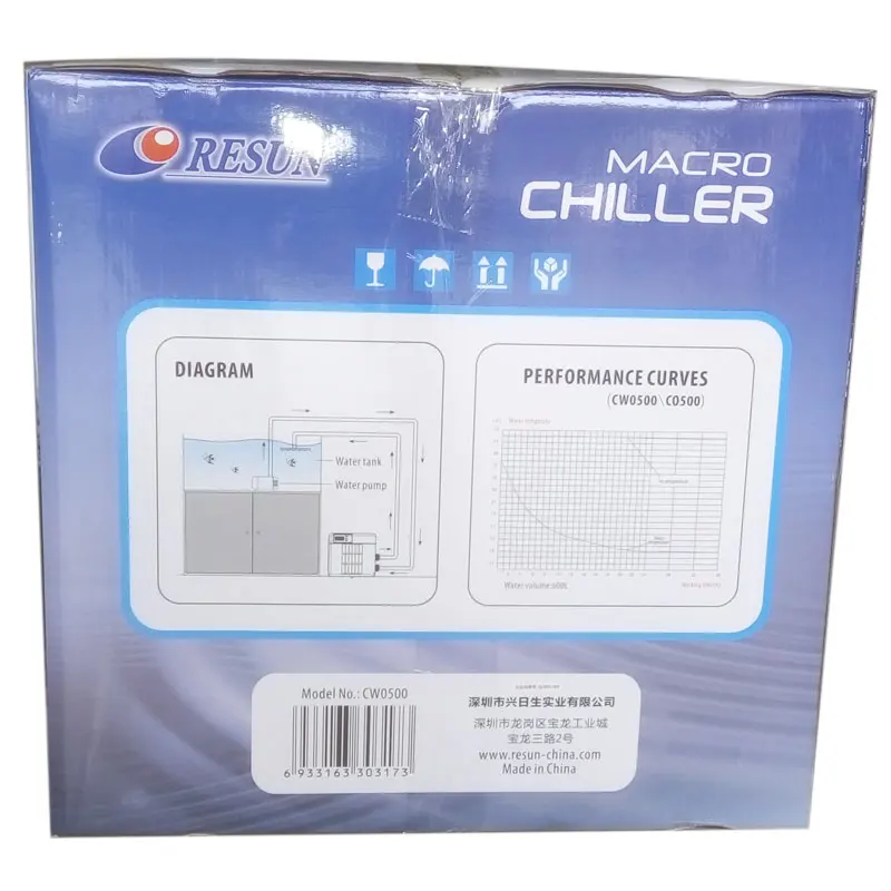 
RESUN CW0500 CW-0500 high power fish pool fish tank fish tank for cooling and heating cold and warm 1/2 cold water cooler 