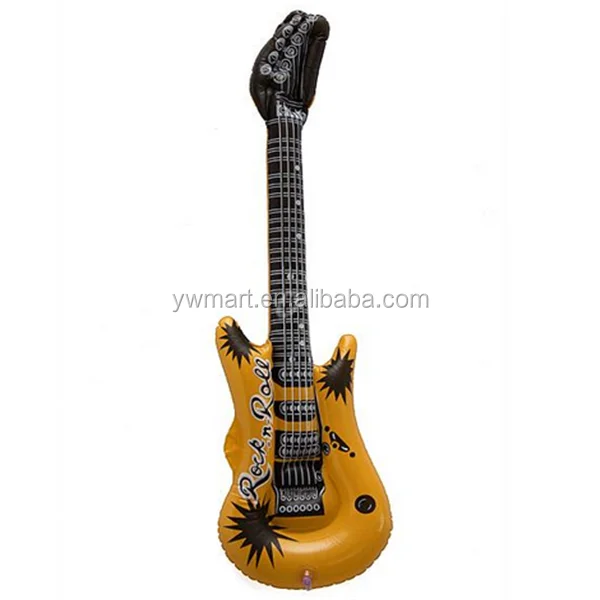 Custom Musical Instrument PVC Inflatable Guitar Toys For Kids