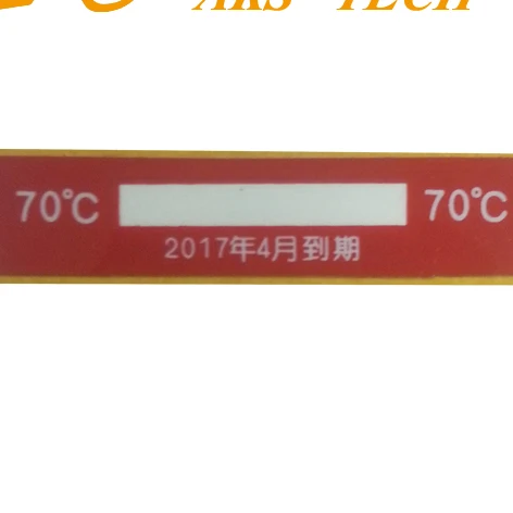 Self adhesive high temperature sensor thermochromic stickers