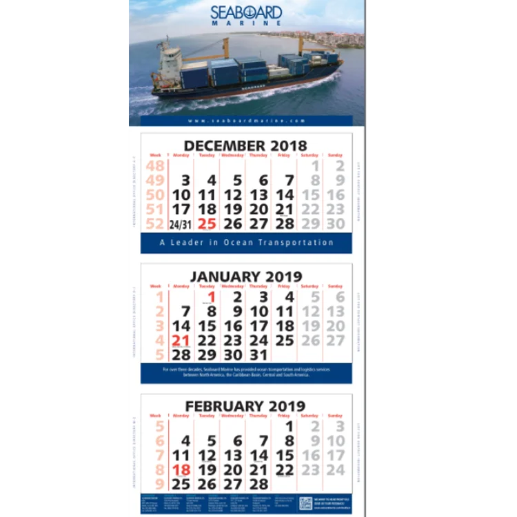 Настенный календарь с прокруткой на год