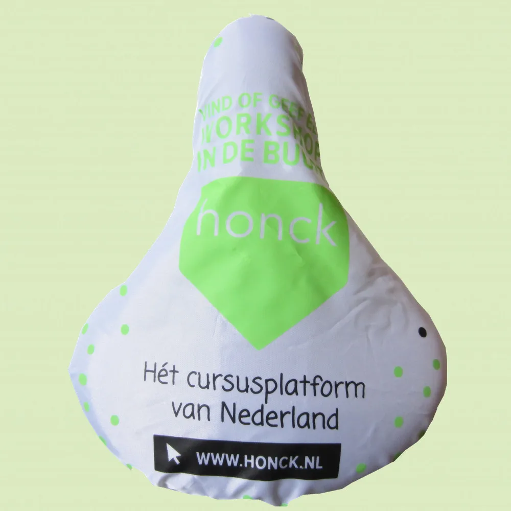 Custom print logo  waterproof pvc eva nylon bicycle saddle cover cheap bike seat cover for Promotion