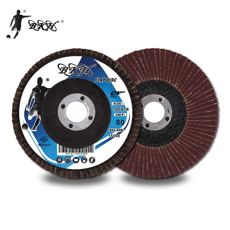 Brand BKH 4inch 100mm  for polishing steel zirconia silicon carbide Aluminum Oxide metal Flap Disc