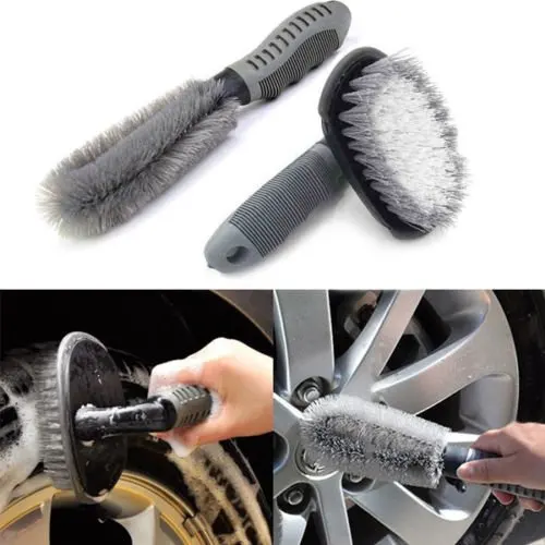 2xTing Ao Tire Rim Hub Cleaning Brush Wash Scrub Tools for Auto Motorcycle