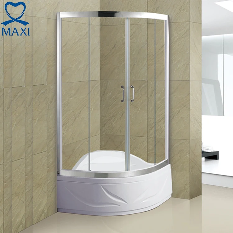 Wholesale price middle sliding shower door 2 sided portable toilet shower room cabin