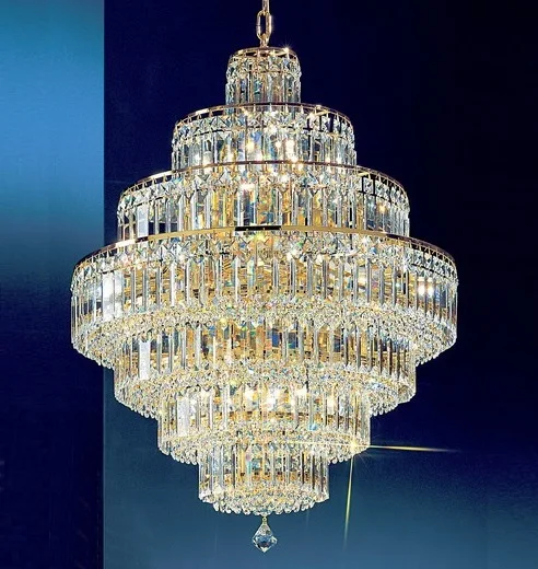 2ft Crystal Clear Chandelier Restaurant Ceiling Pendant Light Salon Modern Living Room Lighting For Home