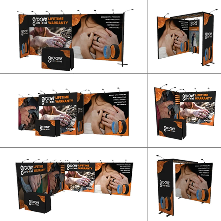 
10x20ft/10x30ft Changeable Trade Show Display Stand With Graphic Designing 