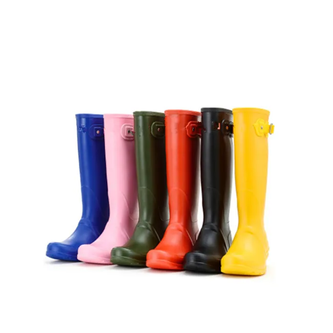 Manufacturers Directly Ladies Green Lightweight Eco-Friendly Durable Waterproof PVC Women Rain Boots