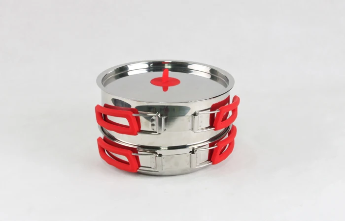 outdoor camping /stainless steel cookware set with foldable handle