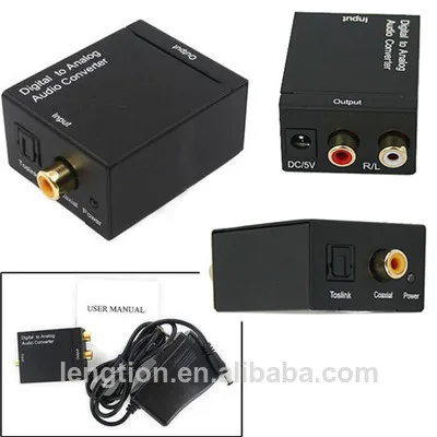 горячий продукт цифровой оптический коаксиальный кабель на аналоговый rca аудио конвертер адаптер