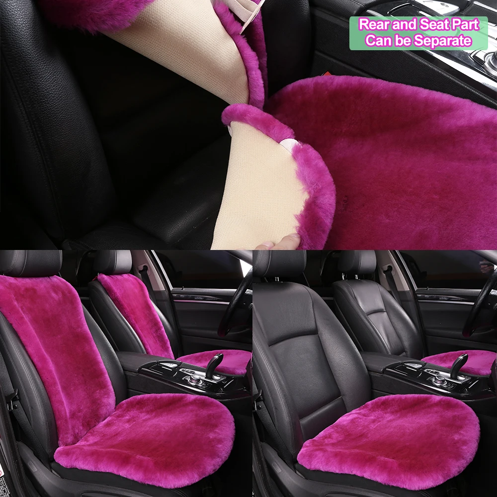 Full Set Natural Fur Genuine Australian sheared Sheepskin Seat Cover for Cars