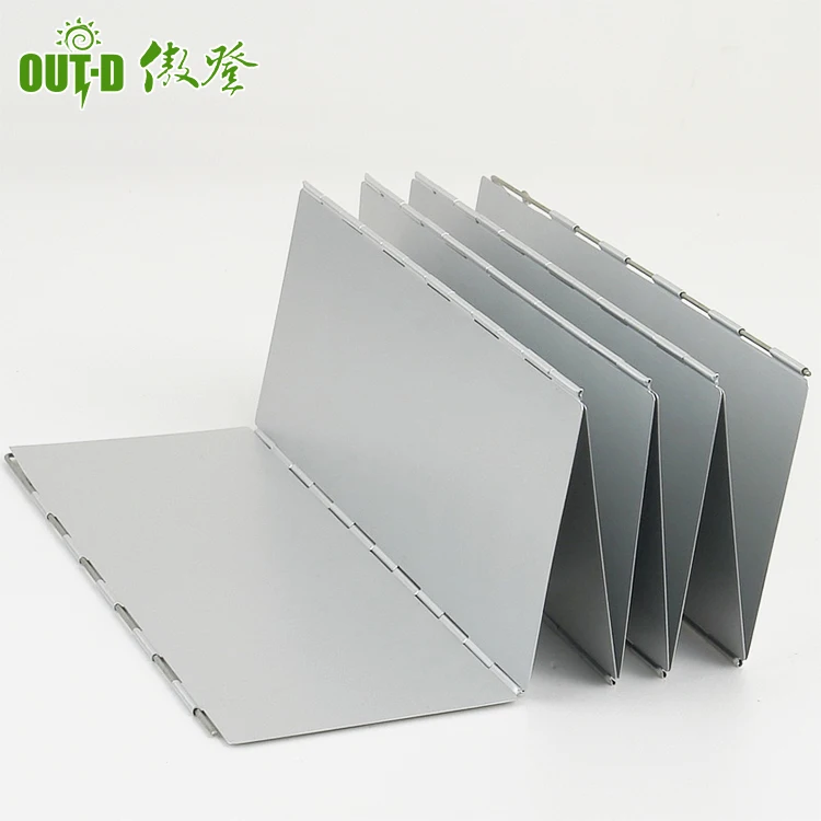 
8 pieces of outdoor stove screen / portable foldable camping stove windshield 