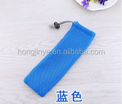 manufacture polyester mesh jewelry bags wholesale gift drawstring bag pouch net  pencil box bag