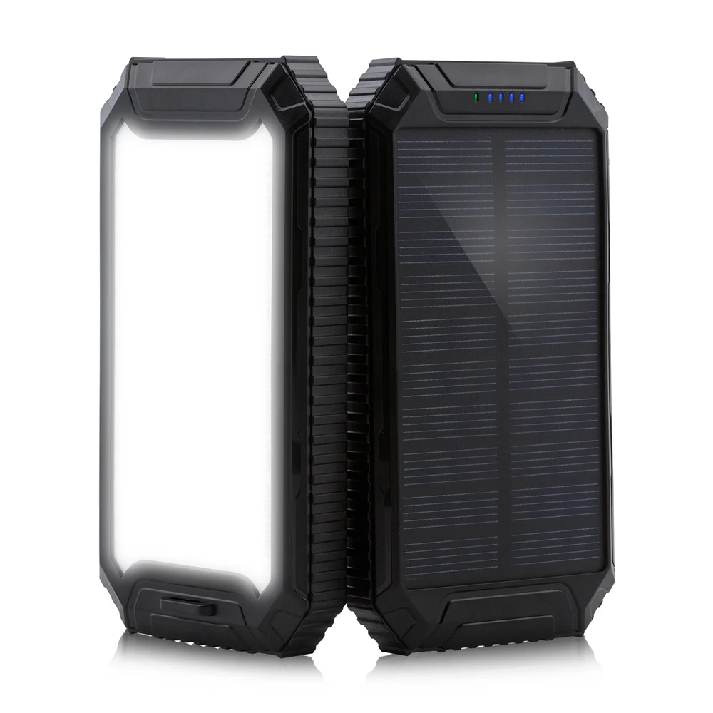 
2021 hottest portable 10000mah solar charger mobile solar energy power bank for smart phone 