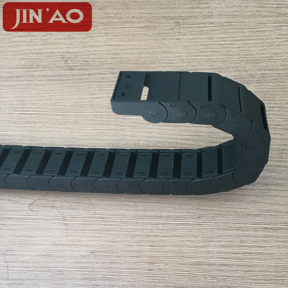 Drag Chain Transmission Plastic Machine Cable Wire Carrier with end connectors