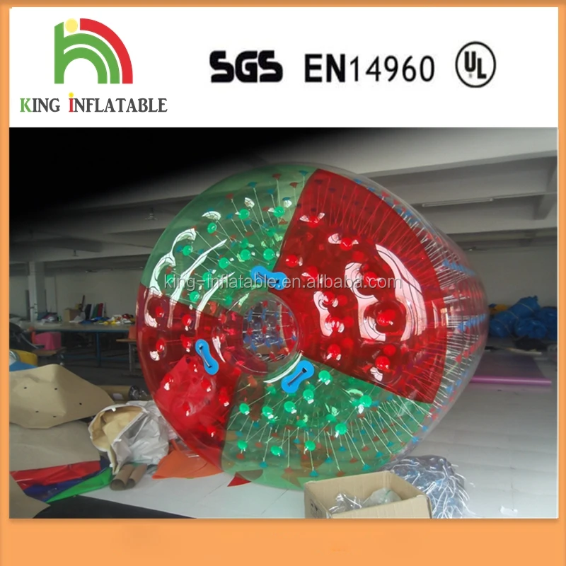 Inflatable Water game Plato 0.8mm Walking Inflatable Water Roller for rental