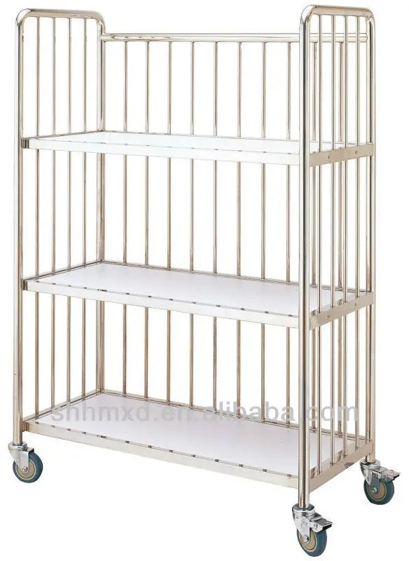 stainless steel laundry trolley