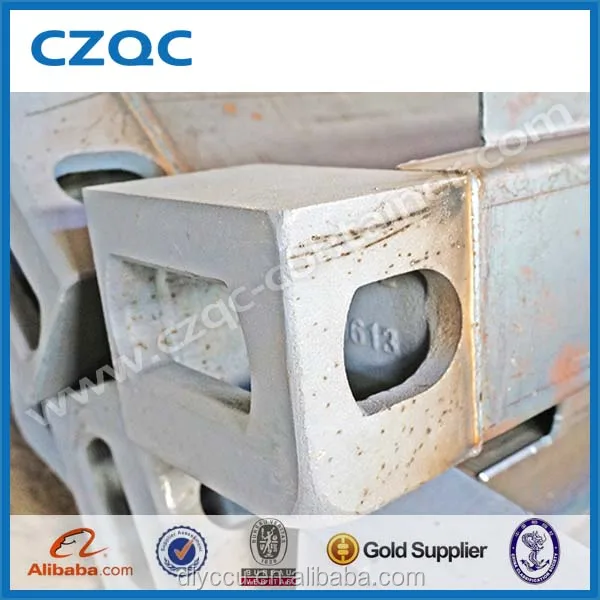 Cargo container two main holes corner castings