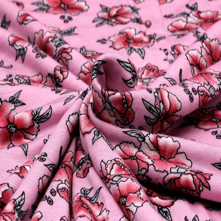 
2021 Hot sales 95% rayon 5%spandex viscose elastane printed single jersey fabric 