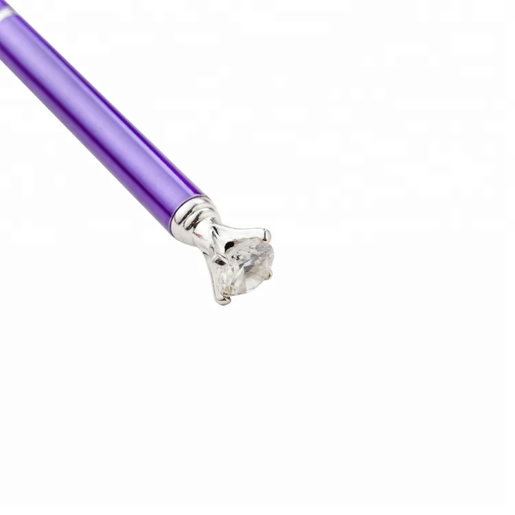material escolar importado diamond pen kawaii resin stone gift funny luxury custom logo pen with company logo