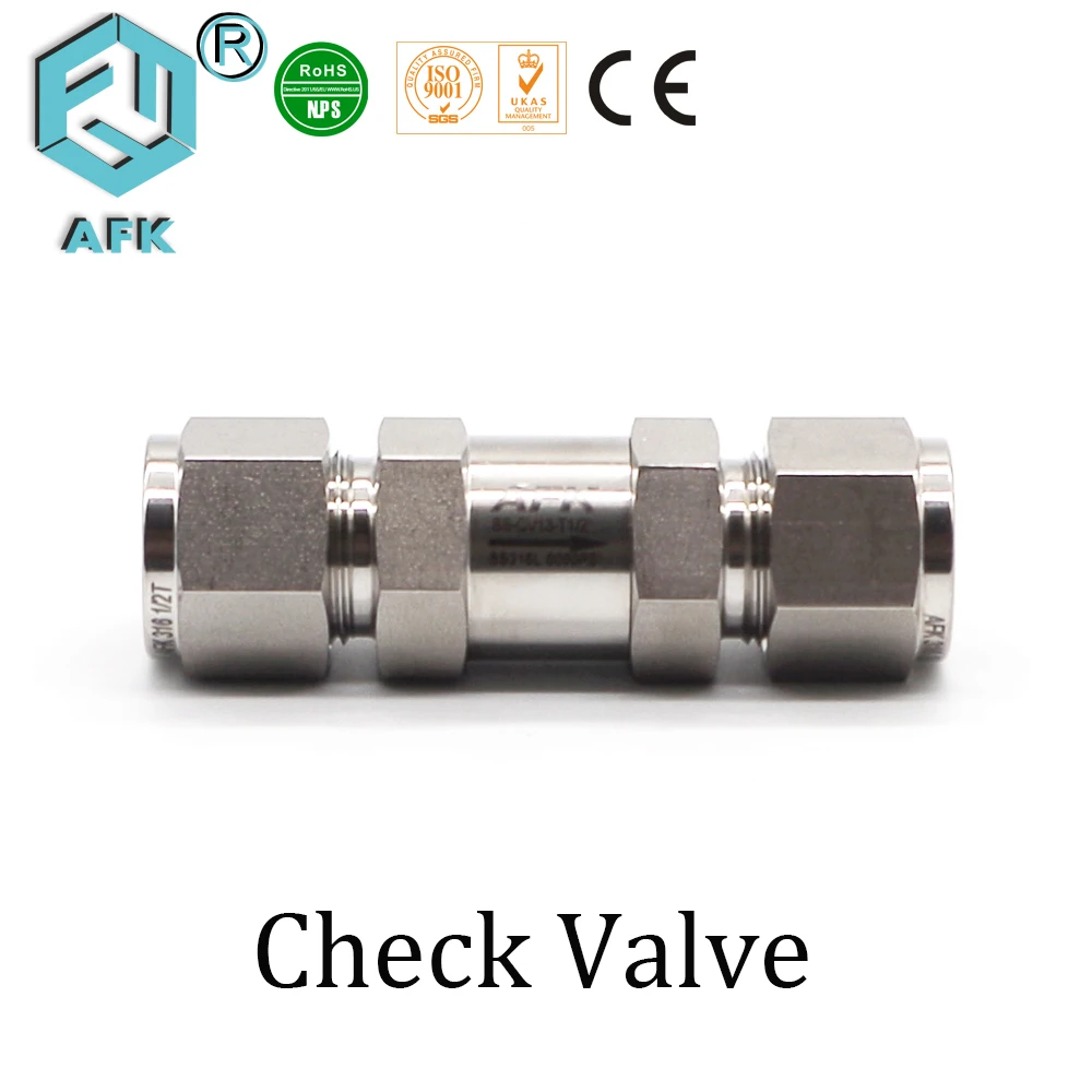 Check Valve 3000psi High Pressure Stainless Steel One Way Stainless Steel Gas Standard Normal Temperature General Manual CV AFK