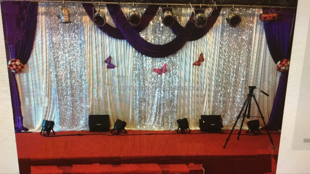 
3*6m Wedding Party Stage Celebration Background Satin Curtain Drape Pillar Ceiling Backdrop Marriage decoration Veil WT016 