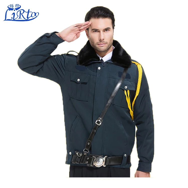 
Wholesale best factory custom winter police thick jacket bulk security safe guard uniform for sale 
