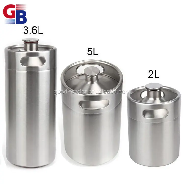 Hot selling SUS 304 stainless steel  2L/3.6/5L/10L homebrew Mini beer keg