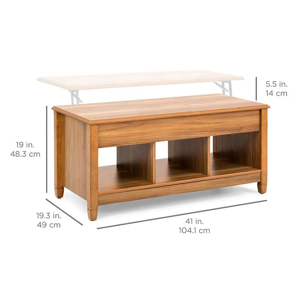 Coffee Table Lift Top Storage TV Stand  With Hidden Compartment Lift Tabletop Furniture