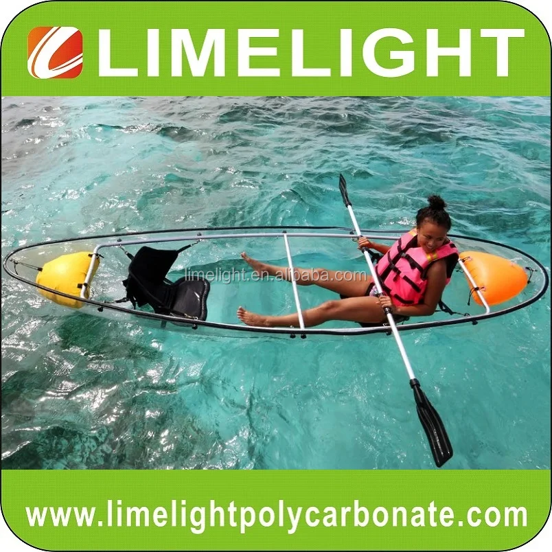 crystal kayak clear bottom canoe transparent kayak see thru kayak glass bottom canoe