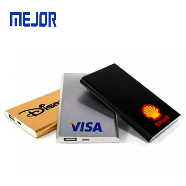 Slim USB power banks 10000mah external cell phone powerbank 2A fast 20000mah portable charger