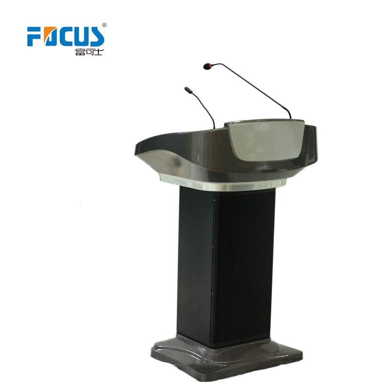 Podium with Speaker Amplifier Wireless Microphone Touch AIO PC Smart Podium