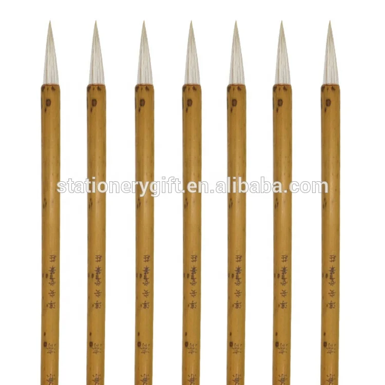 Chinese bamboo handle antique chinese calligraphy brush