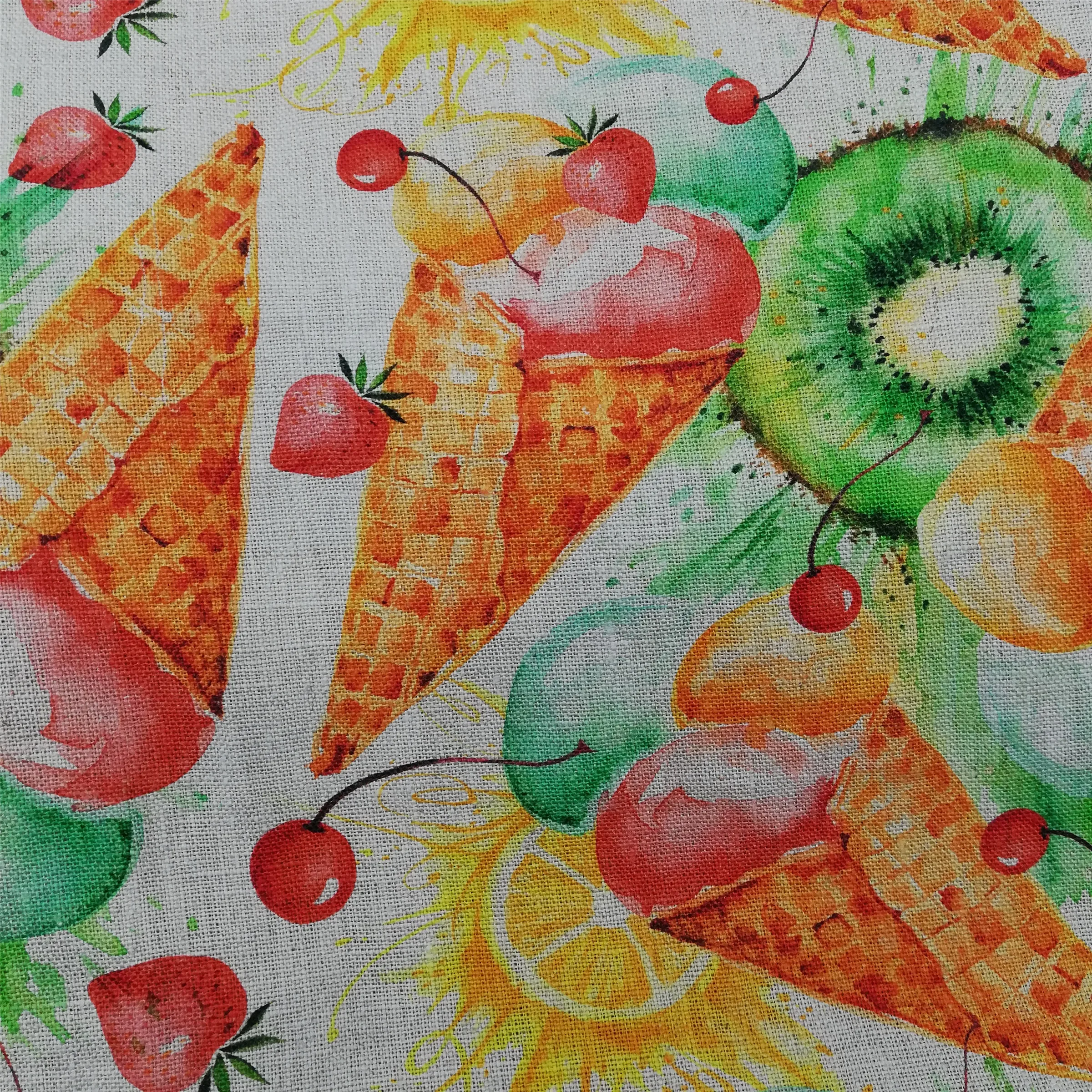 Wholesale Custom Printed 100% Linen Fabric for Tablecloth Dress Shirt