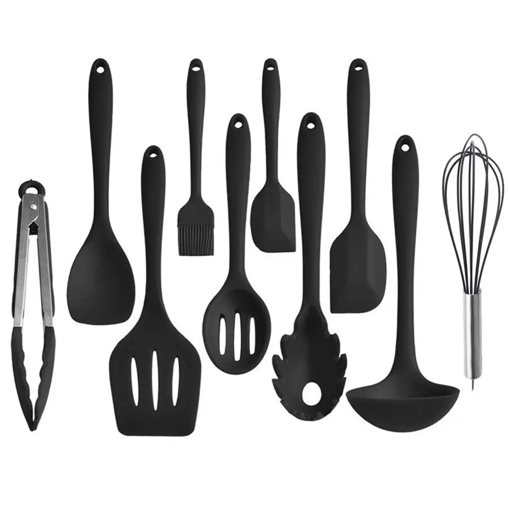 Heat Resistance Silicone Spatula Kitchen Tools Accessories Cooking Utensils 12 10Pcs Silicon Kitchen Utensil Set