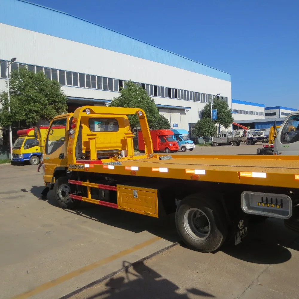 JAC 4X2 chassis light duty flatbed wrecker towing truck