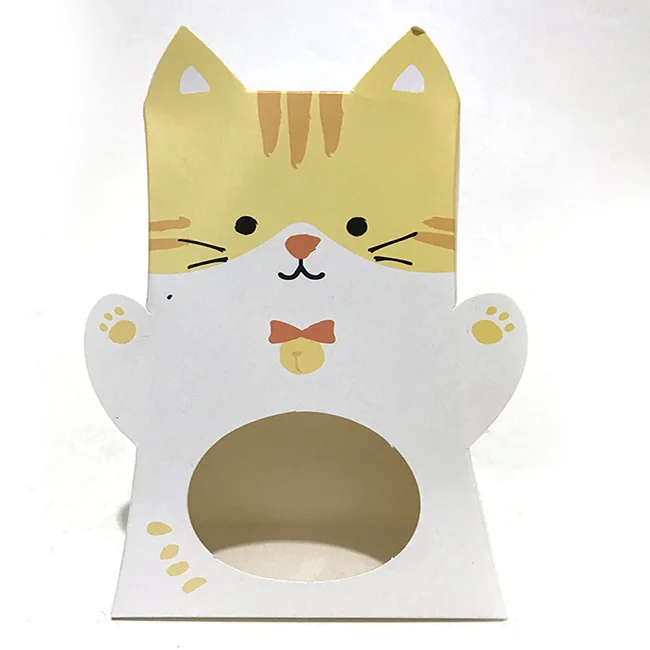 Cartoon animal gift favor chocolate small candy packaging paper display box with window christmas cookies biscuit wholesale